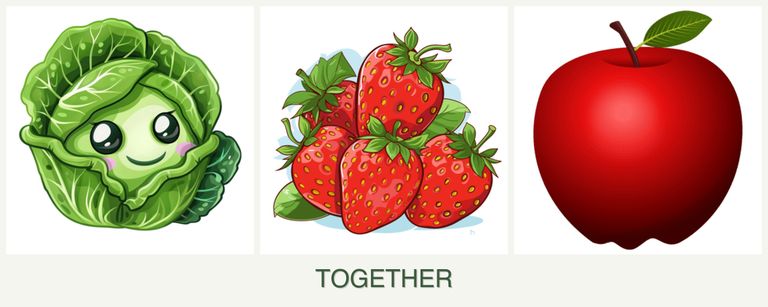 Can you plant cabbage, strawberries and apples together?