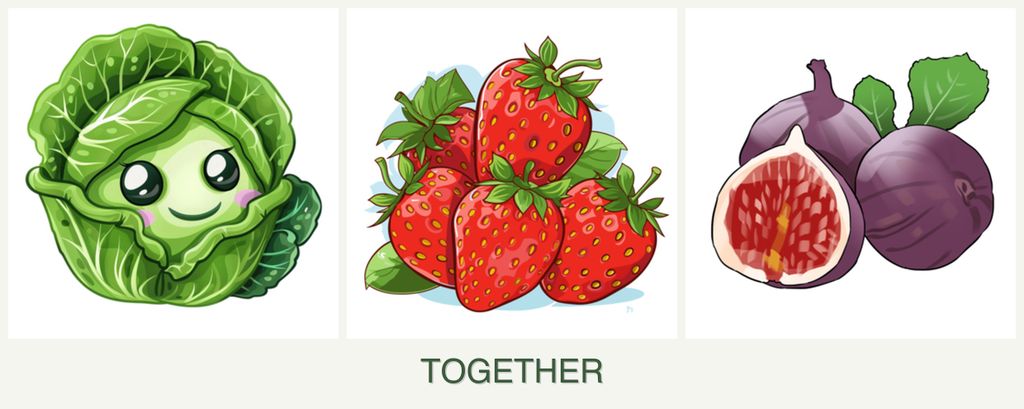 Can you plant cabbage, strawberries and figs together?
