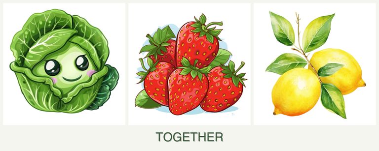 Can you plant cabbage, strawberries and lemons together?
