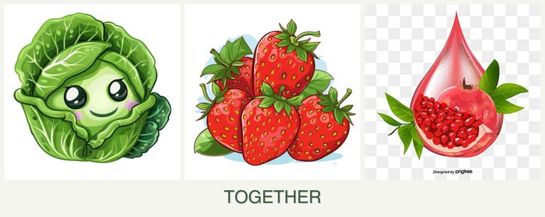 Can you plant cabbage, strawberries and pomegranates together?