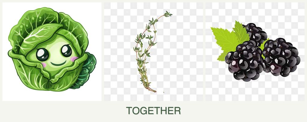 Can you plant cabbage, thyme and blackberries together?
