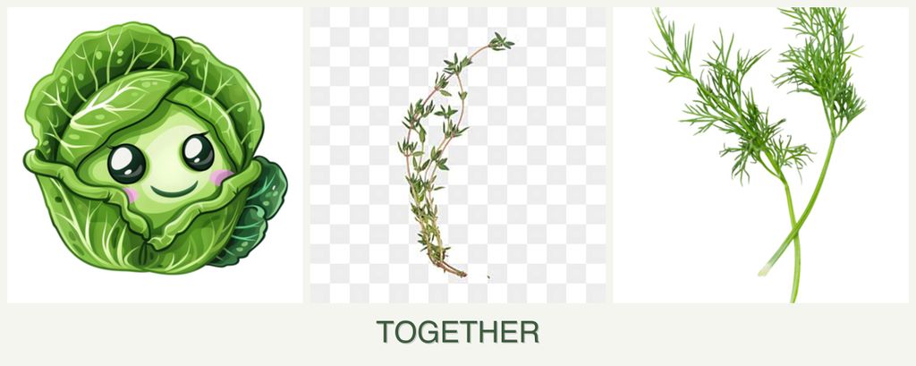 Can you plant cabbage, thyme and dill together?