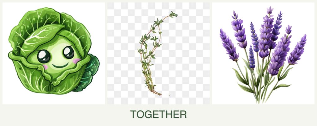 Can you plant cabbage, thyme and lavender together?