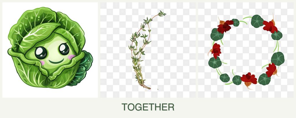 Can you plant cabbage, thyme and nasturtiums together?