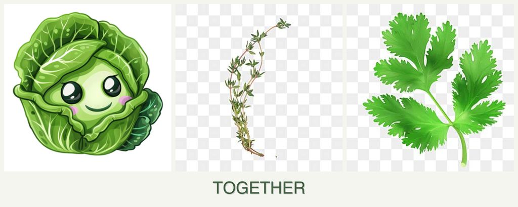 Can you plant cabbage, thyme and parsley together?