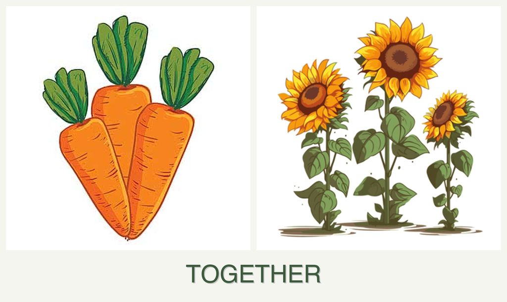 Can you plant carrots and sunflowers together?