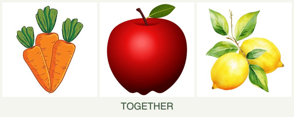 Can you plant carrots, apples and lemons together?
