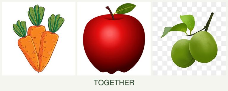Can you plant carrots, apples and plums together?
