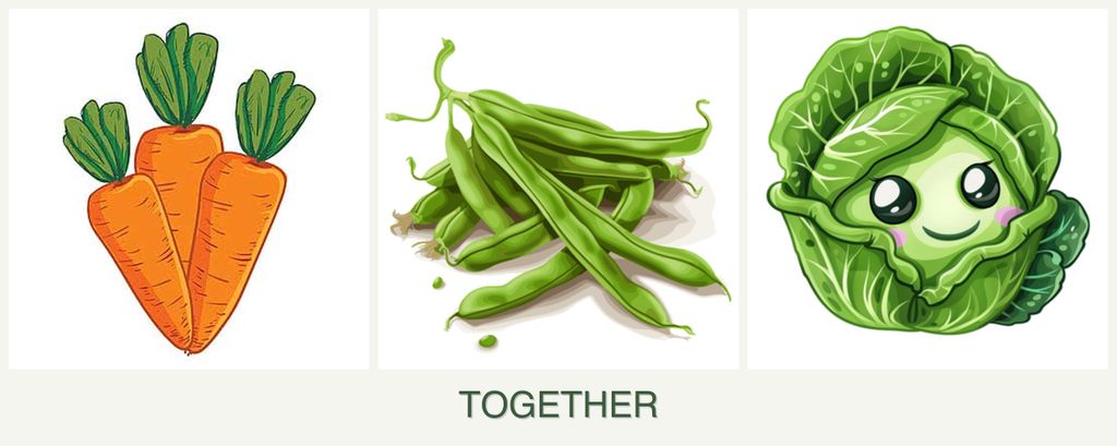 Can you plant carrots, beans and cabbage together?