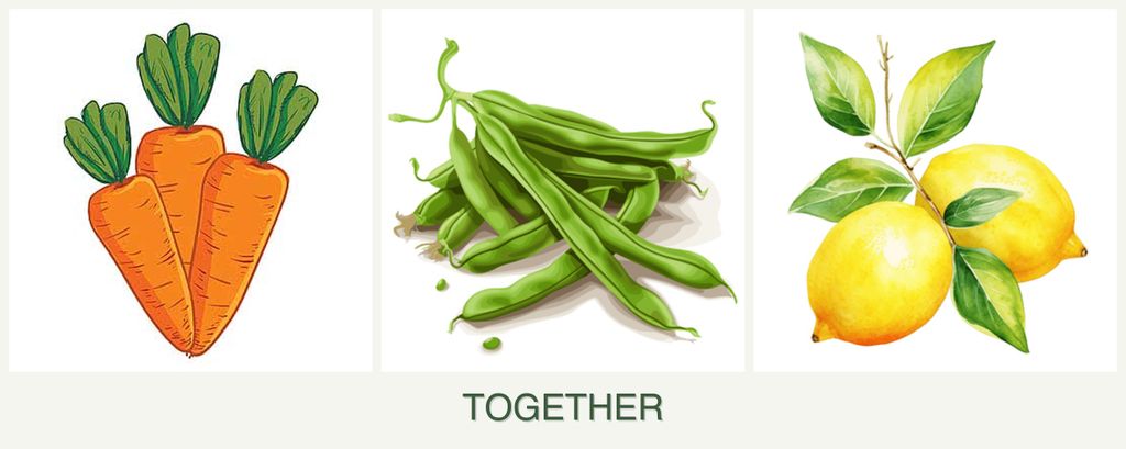 Can you plant carrots, beans and lemons together?