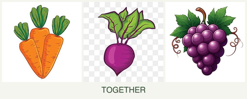 Can you plant carrots, beets and grapes together?