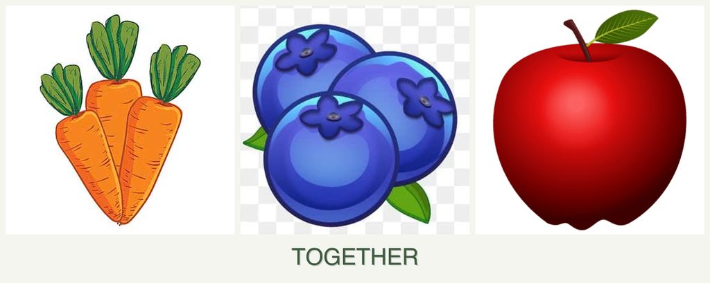 Can you plant carrots, blueberries and apples together?