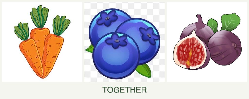Can you plant carrots, blueberries and figs together?