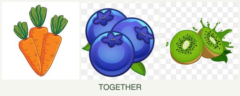 Can you plant carrots, blueberries and kiwi together?