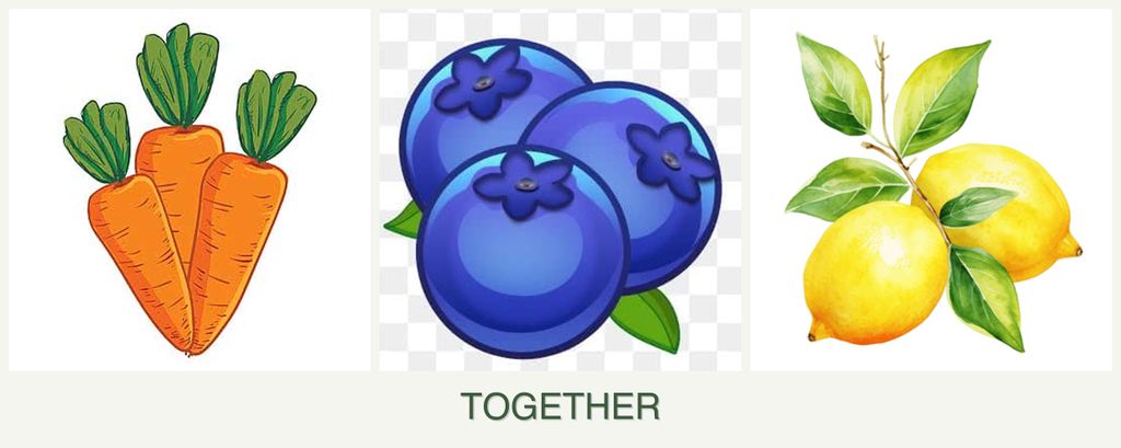Can you plant carrots, blueberries and lemons together?