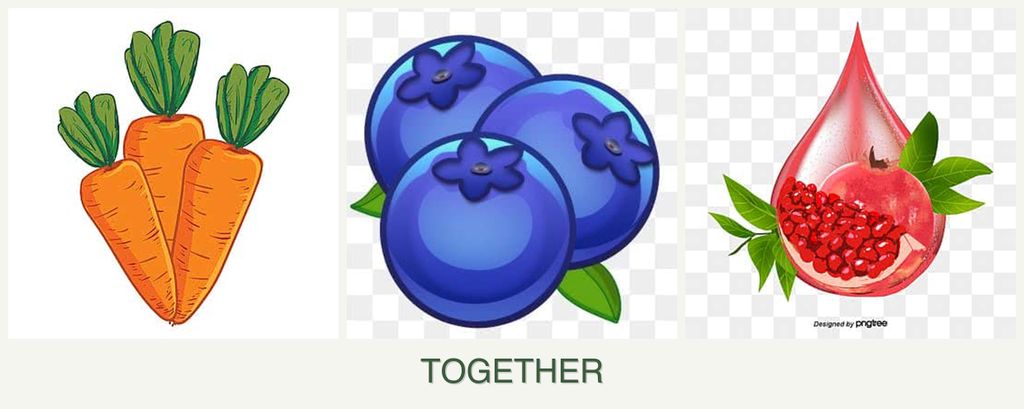 Can you plant carrots, blueberries and pomegranates together?