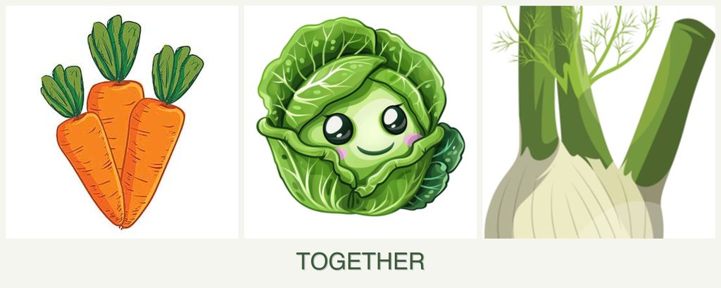 Can you plant carrots, cabbage and fennel together?