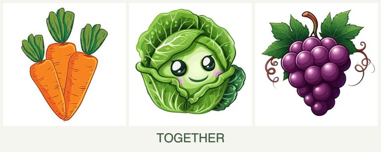 Can you plant carrots, cabbage and grapes together?