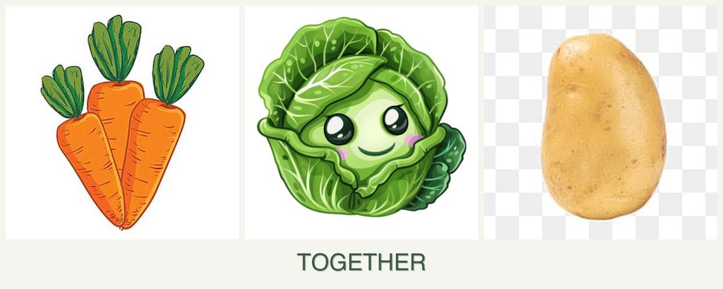 Can you plant carrots, cabbage and potatoes together?