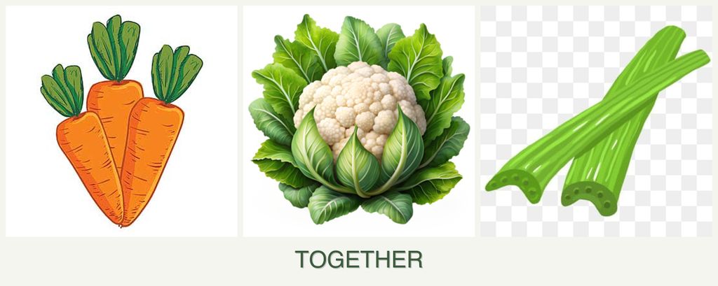 Can you plant carrots, cauliflower and celery together?