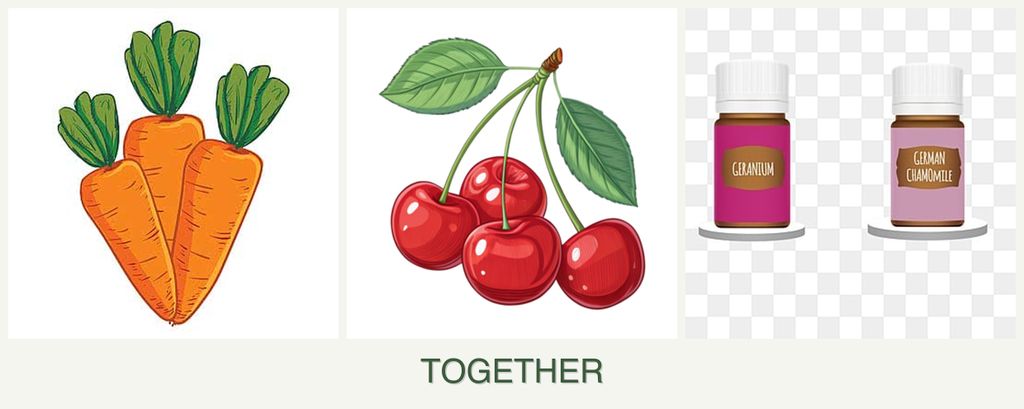 Can you plant carrots, cherries and geraniums together?