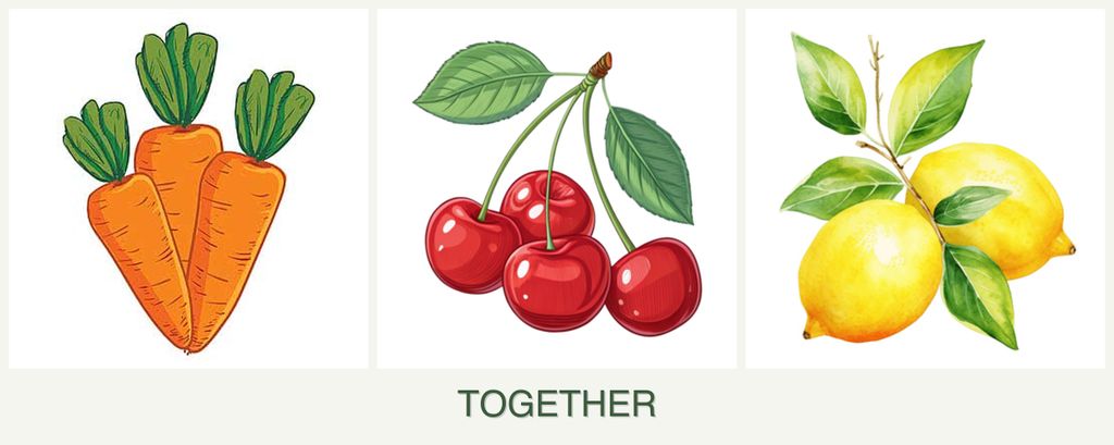 Can you plant carrots, cherries and lemons together?