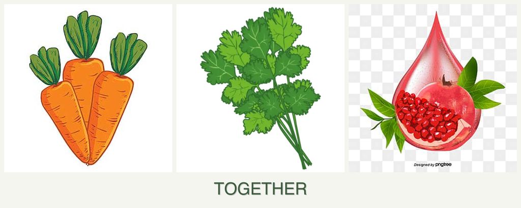 Can you plant carrots, cilantro and pomegranates together?