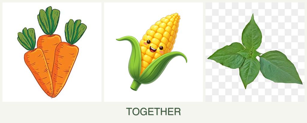 Can you plant carrots, corn and basil together?
