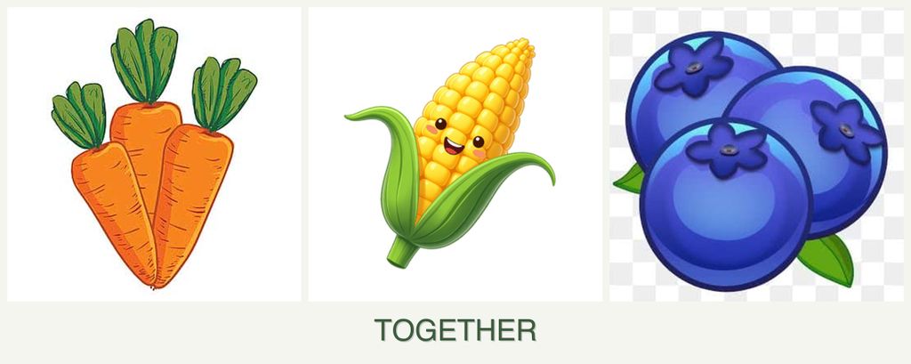 Can you plant carrots, corn and blueberries together?