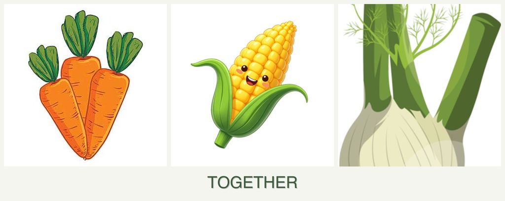 Can you plant carrots, corn and fennel together?