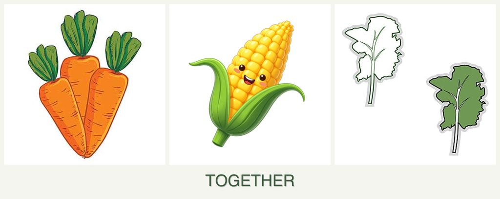 Can you plant carrots, corn and kale together?