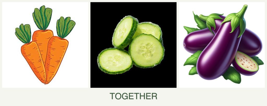 Can you plant carrots, cucumbers and eggplant together?