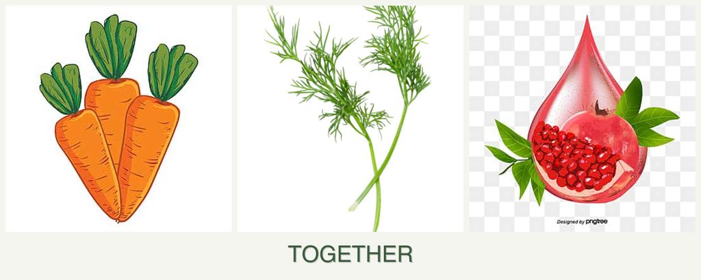 Can you plant carrots, dill and pomegranates together?
