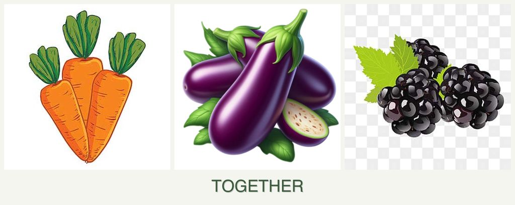 Can you plant carrots, eggplant and blackberries together?