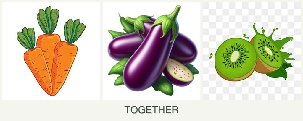 Can you plant carrots, eggplant and kiwi together?