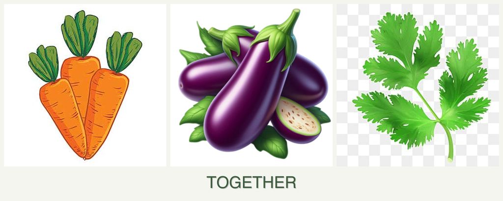 Can you plant carrots, eggplant and parsley together?