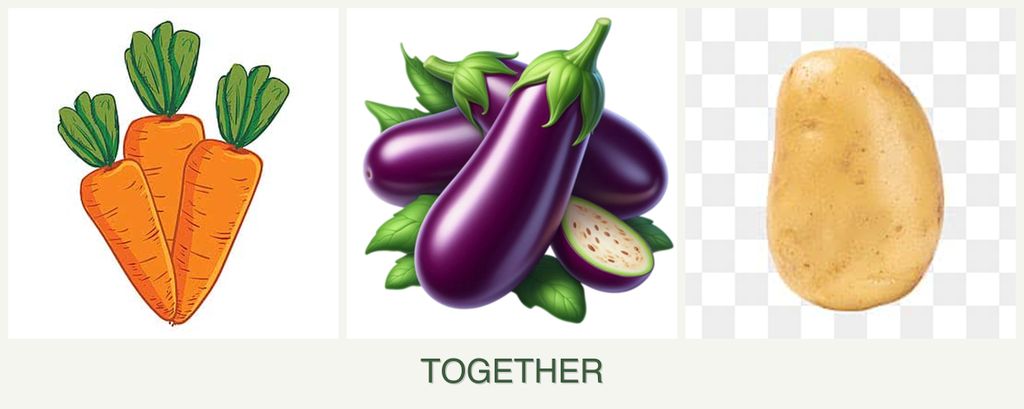Can you plant carrots, eggplant and potatoes together?