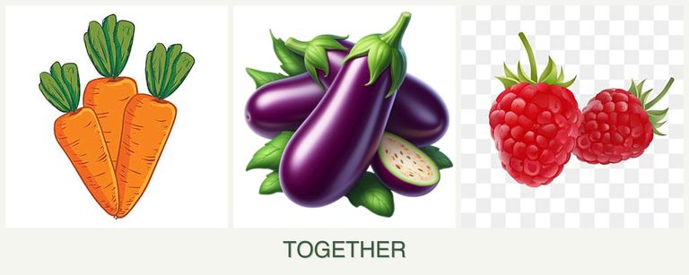 Can you plant carrots, eggplant and raspberries together?
