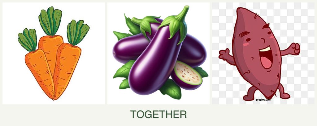 Can you plant carrots, eggplant and sweet potatoes together?