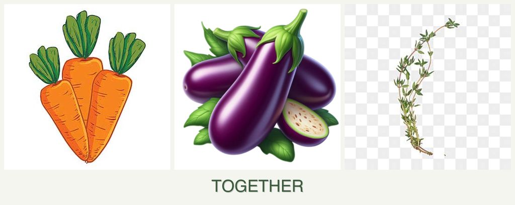 Can you plant carrots, eggplant and thyme together?