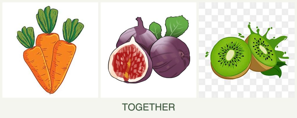 Can you plant carrots, figs and kiwi together?