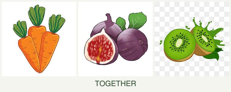 Can you plant carrots, figs and kiwi together?