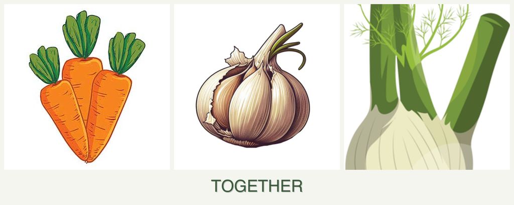 Can you plant carrots, garlic and fennel together?