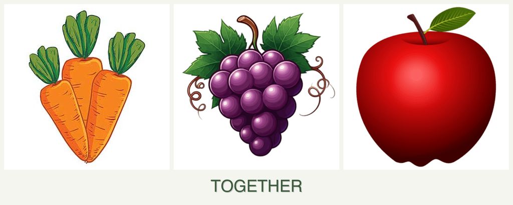 Can you plant carrots, grapes and apples together?