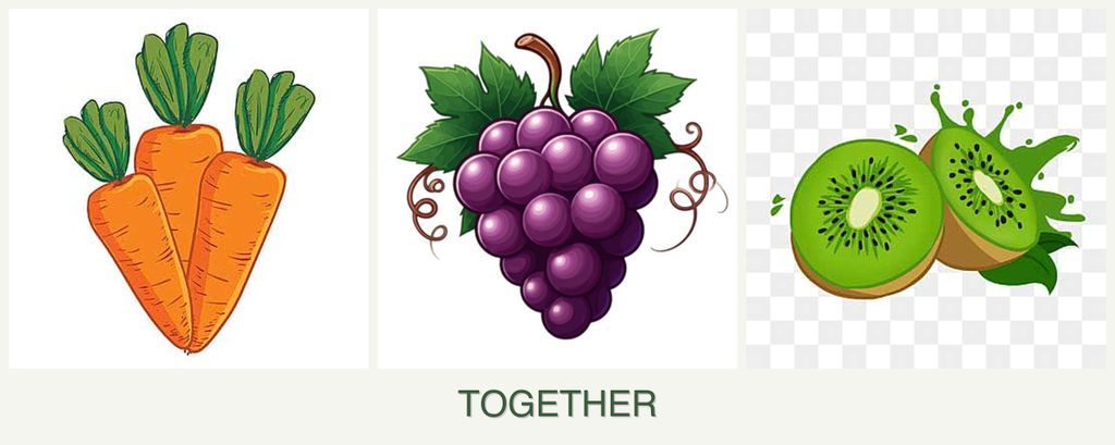 Can you plant carrots, grapes and kiwi together?
