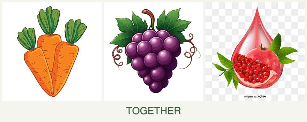 Can you plant carrots, grapes and pomegranates together?