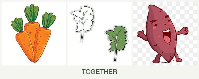 Can you plant carrots, kale and sweet potatoes together?