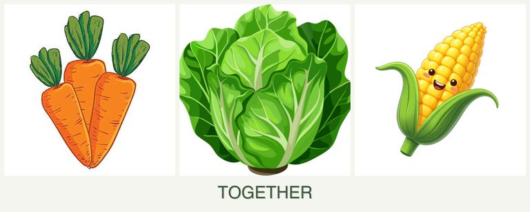 Can you plant carrots, lettuce and corn together?