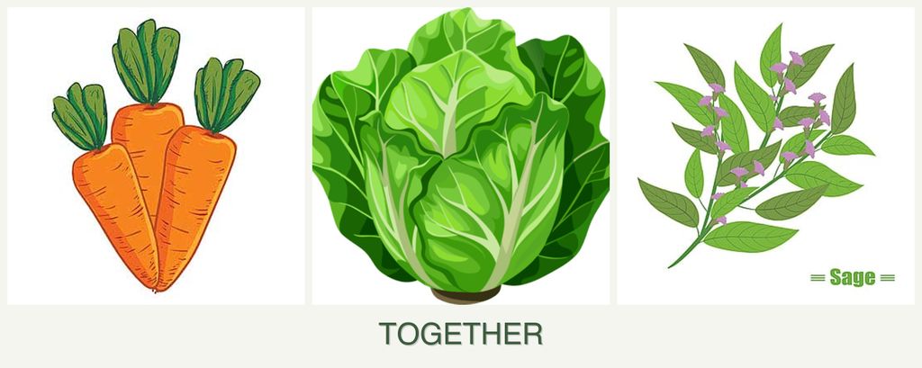 Can you plant carrots, lettuce and sage together?