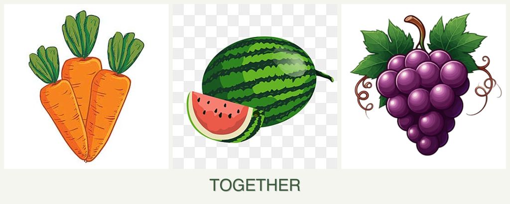 Can you plant carrots, melons and grapes together?